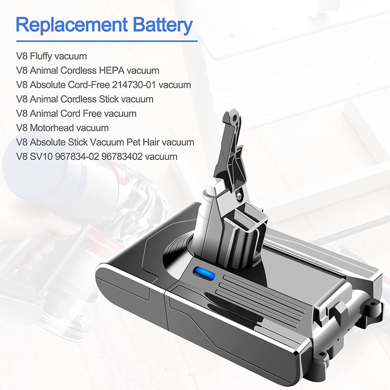 3000mAh Dyson V8 Battery Replacement