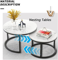 Thumbnail for Coffee Table 2 in 1 Nesting Coffee Tables