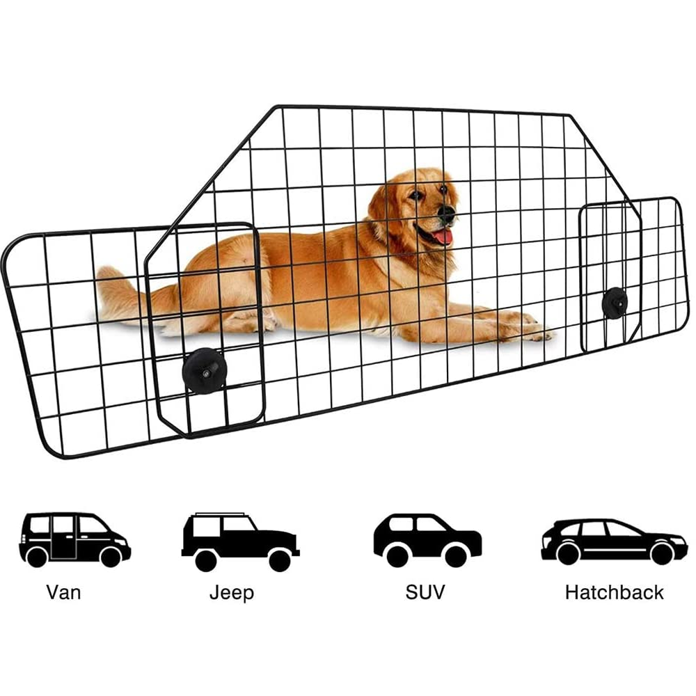Dog barrier fence with mounting accessories