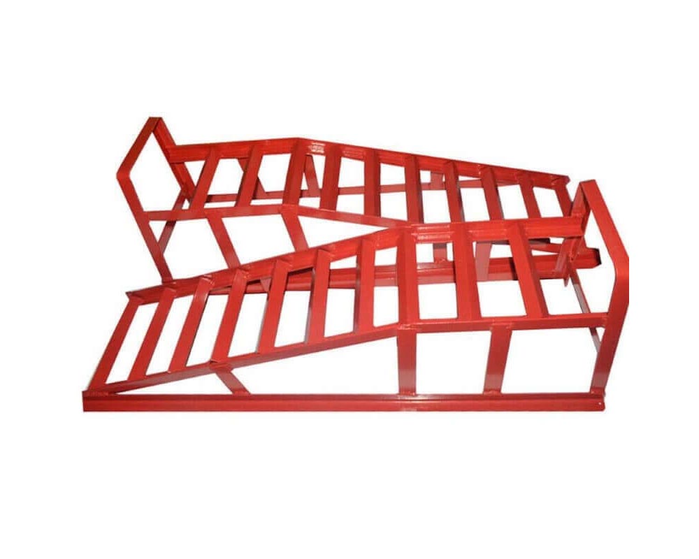 Ramps used for lifting lowered sports cars