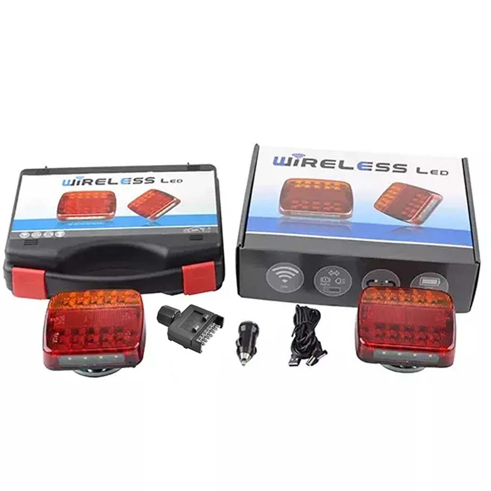 Magnetic wireless LED trailer tail light red