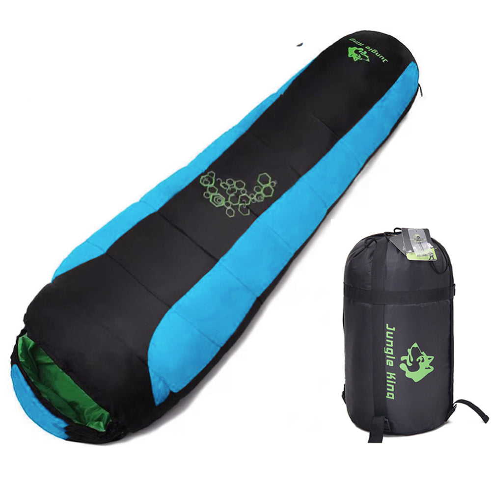 Sleeping bag connected as double for couples