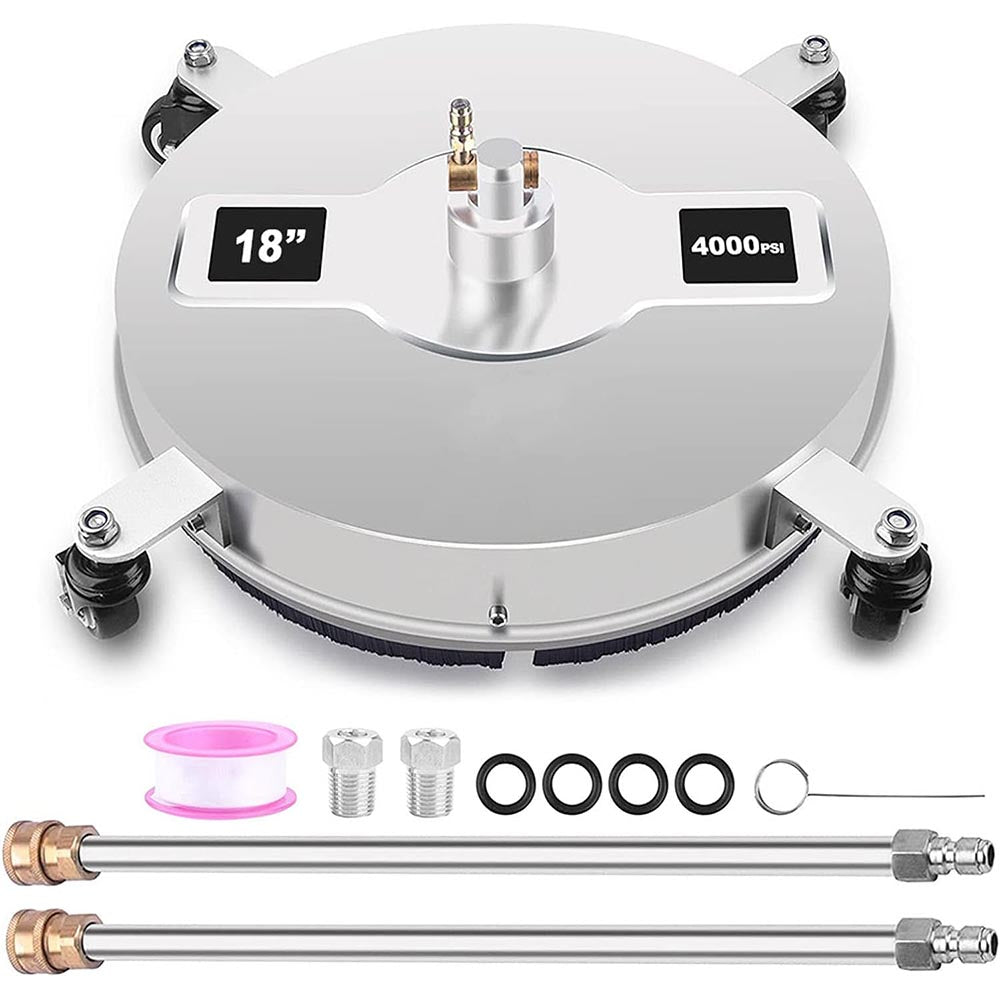 18 inch stainless steel surface cleaner with nylon skirt