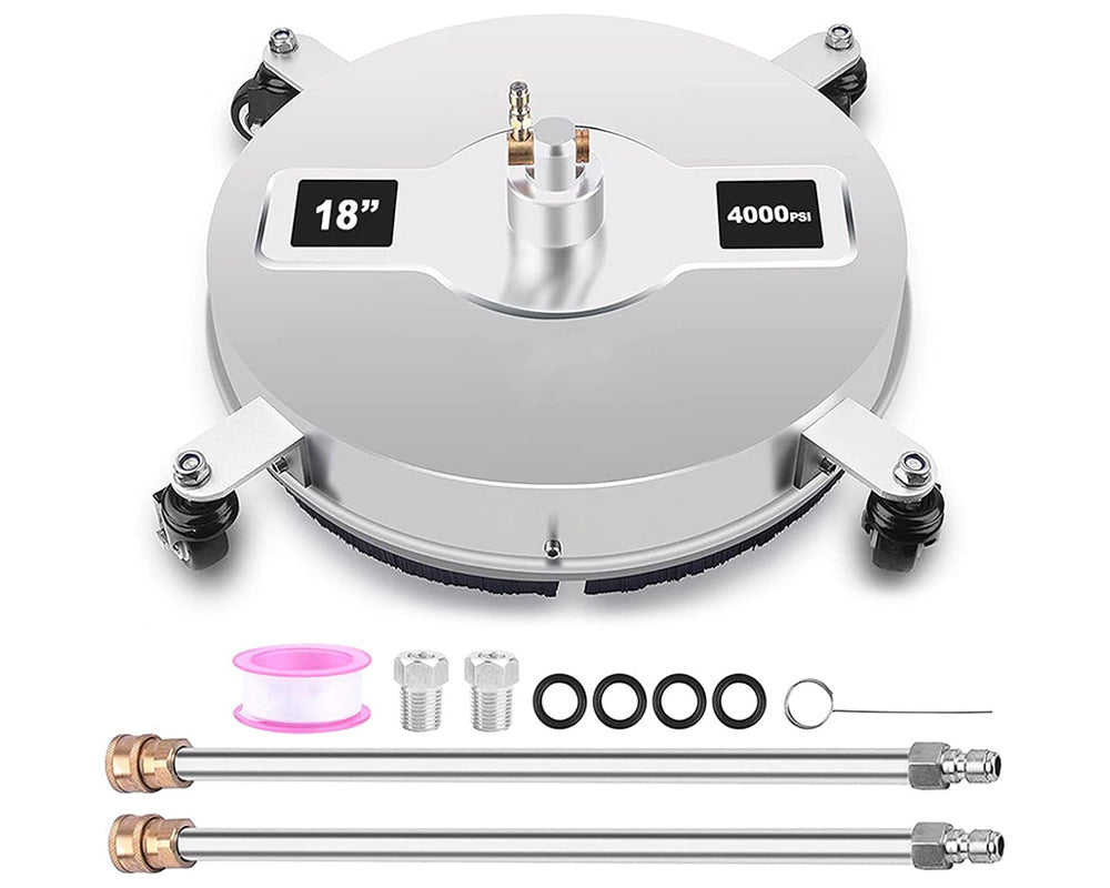 Surface cleaner with brass rotating turbo nozzles