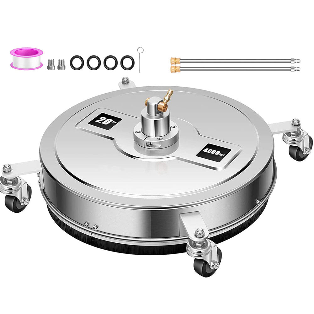 Side view of stainless steel housing on surface cleaner
