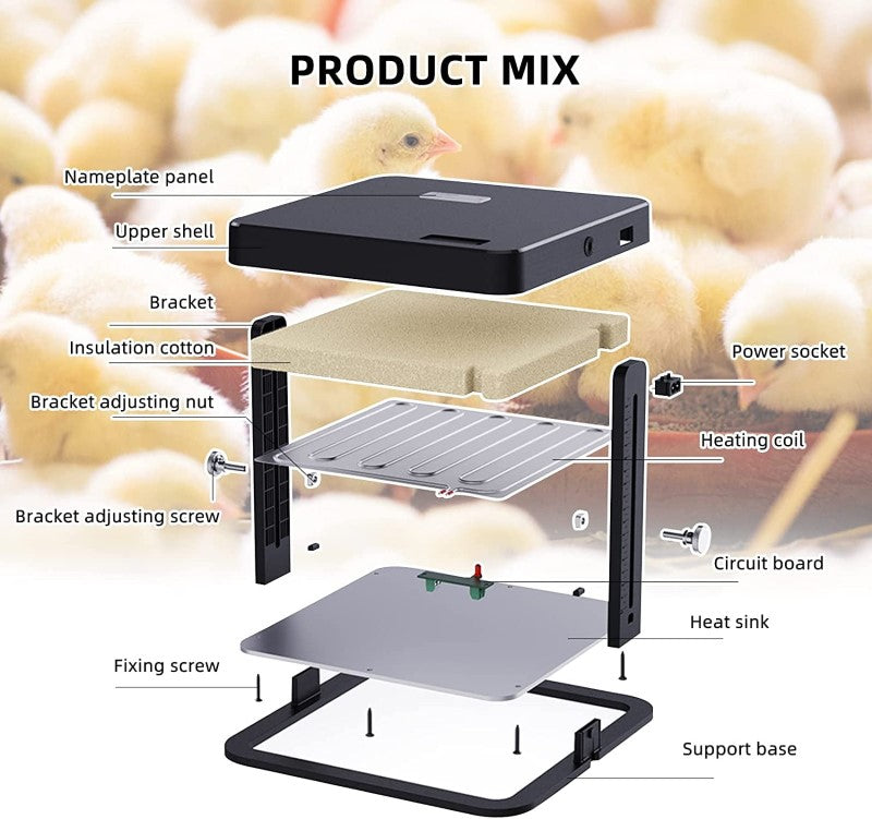 safe chick heating plate