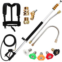 Thumbnail for Telescoping pressure washer wand extended full length in aluminium