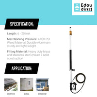 Thumbnail for Telescoping Pressure Washer 7.3m Pole with Harness