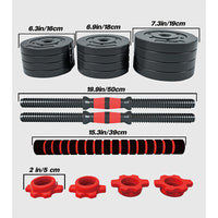 Thumbnail for 2PCS Adjustable Dumbbells 20Kg Dumbbell