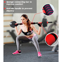 Thumbnail for 40KG Adjustable Dumbbells Barbell Set
