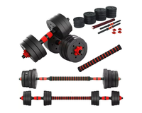 Thumbnail for 40KG Adjustable Dumbbells Barbell Set