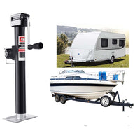Thumbnail for Heavy duty trailer jack 800kg black steel alloy