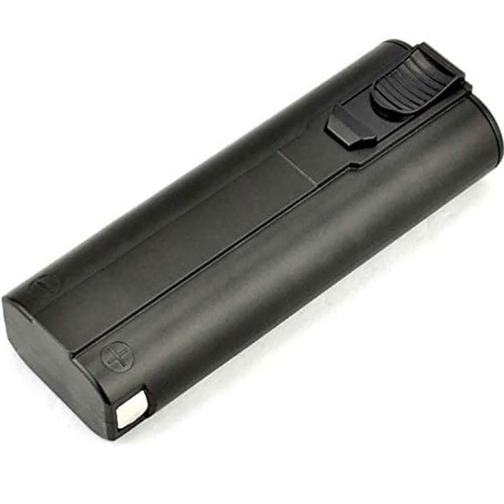 Battery resting on wooden workbench