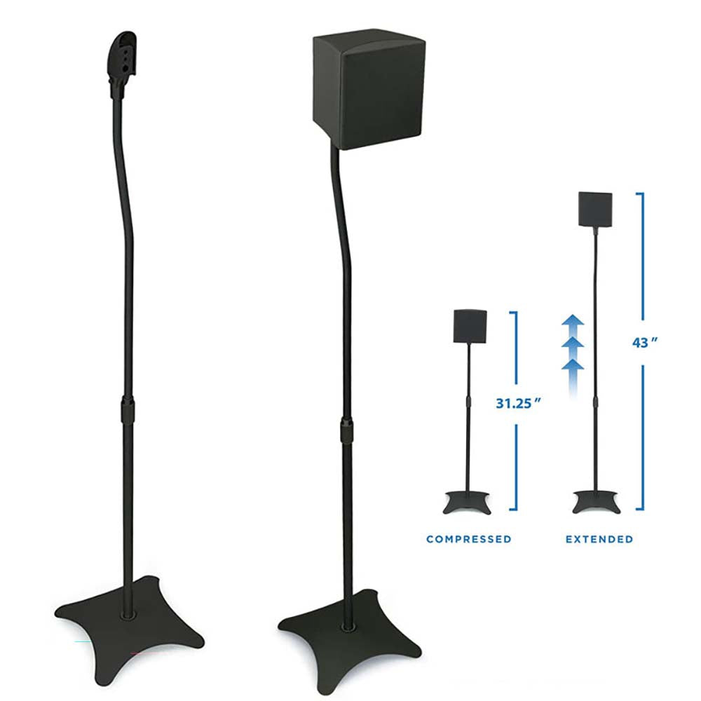 Speaker stands set of two speakers with black finish