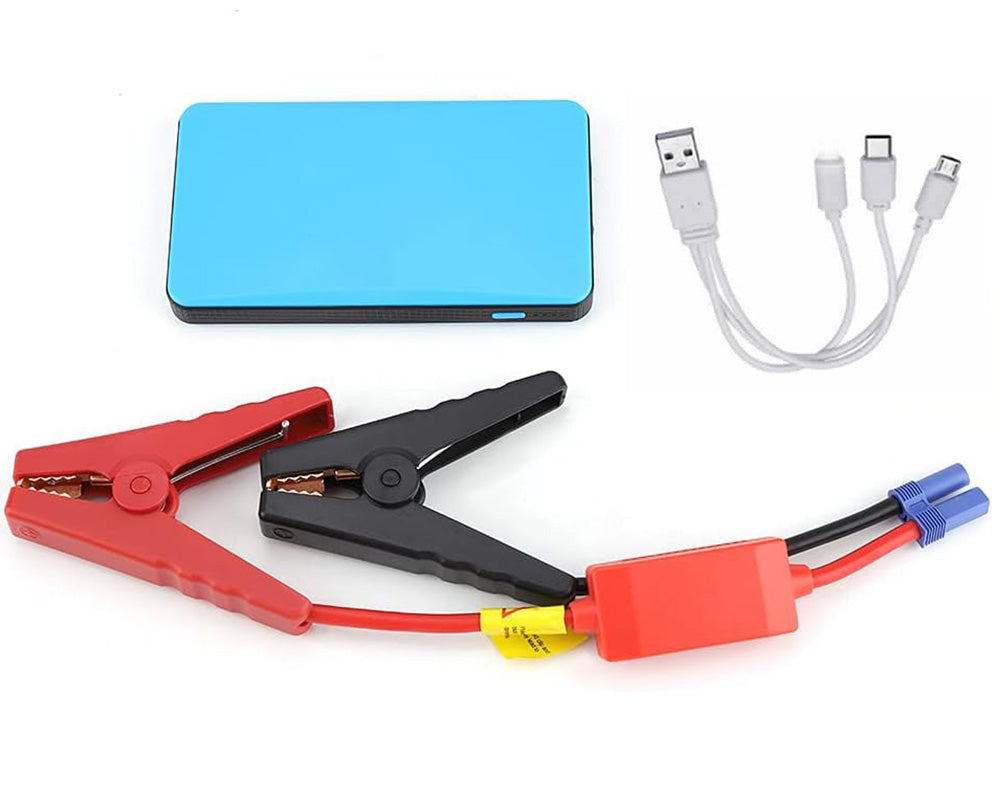 Car jump starter power bank with durable plastic case