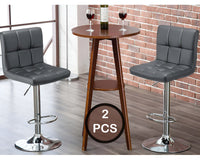Thumbnail for Adjustable Swivel Armless Bar Stools With Pu Leather