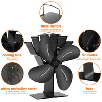 Thumbnail for Stove Fan Heat Powered Stove Fan