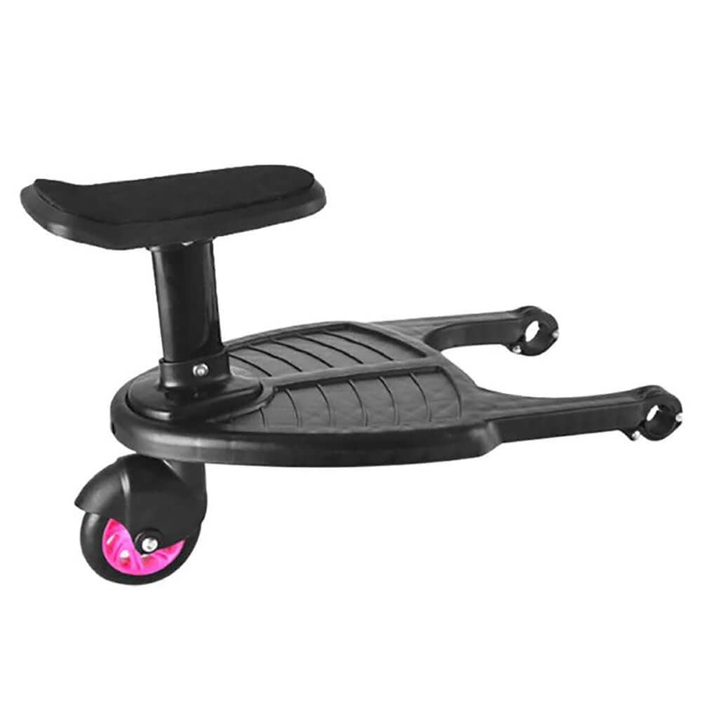 Buggy step board attached to pushchair stroller