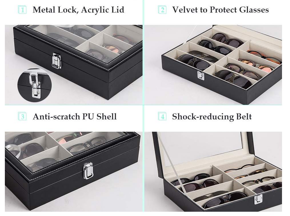 Sunglasses Case Organizer Eyeglasses Storage Box - The Shopsite