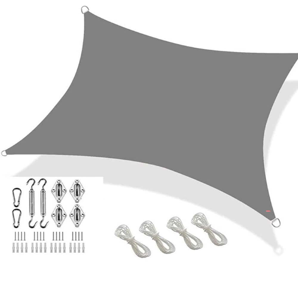 Shade Sail Waterproof 4X4M Grey