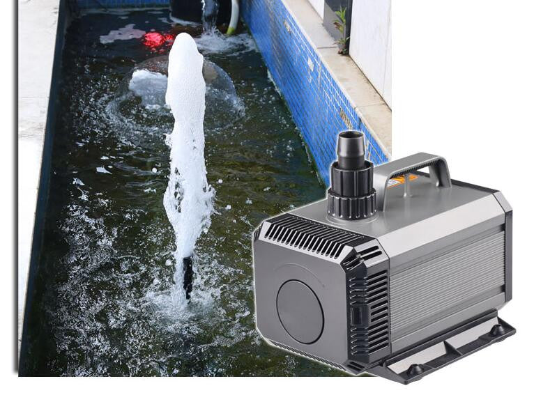 HQB-3000 pond pump delivering water to a fountain