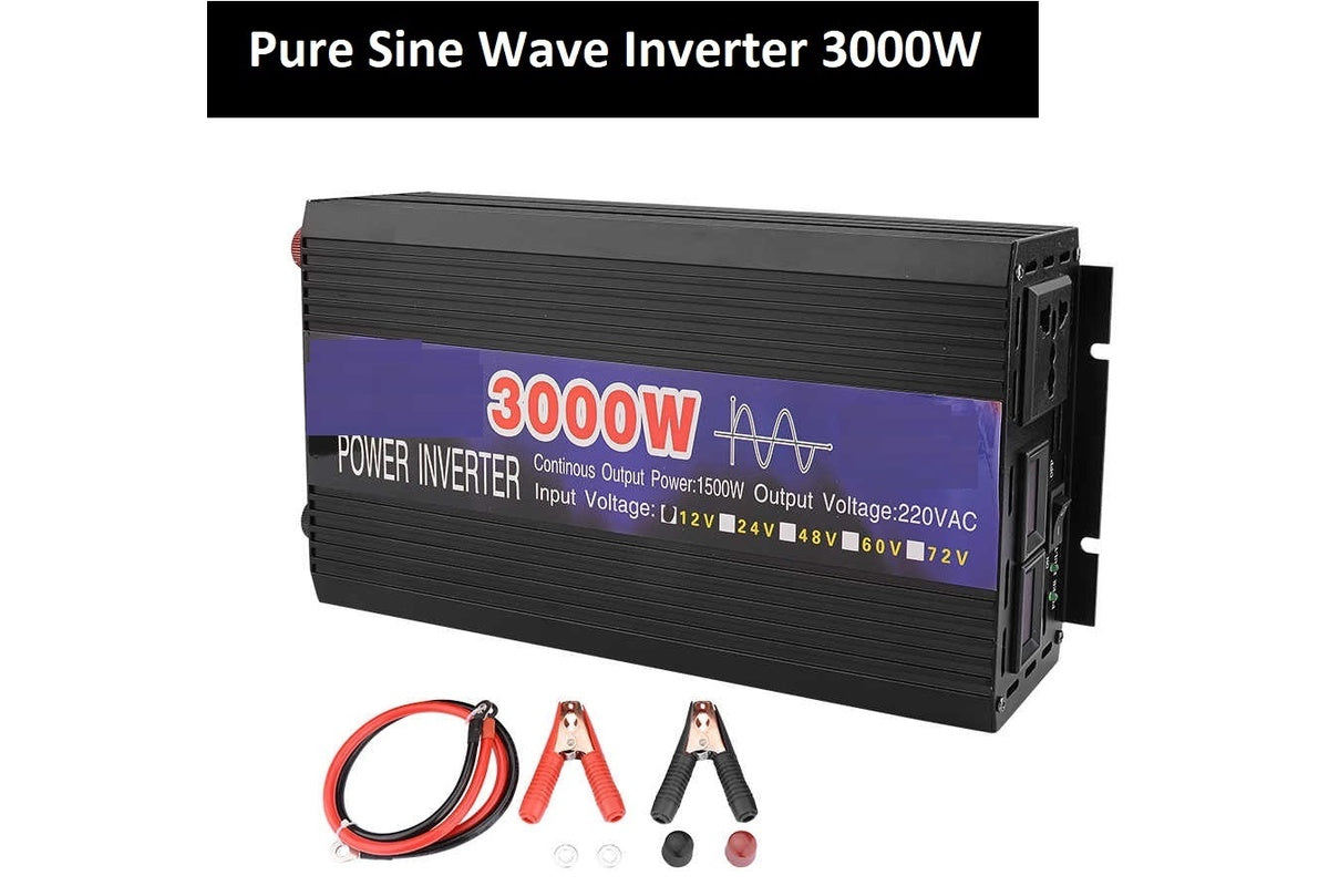 Close-up of pure sine wave inverter 3000W 12V cooling vents