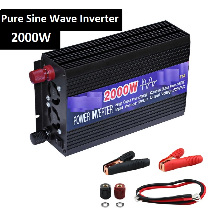 Pure sine wave inverter 2000W 12V with safety certification label
