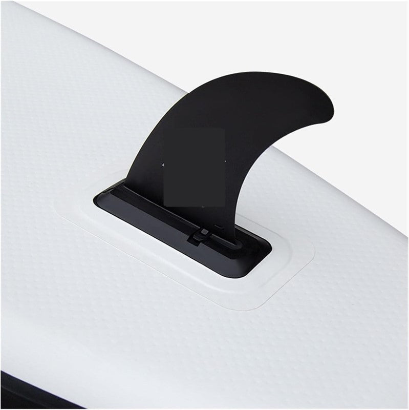 Inflatable paddle board showing quick inflation pump
