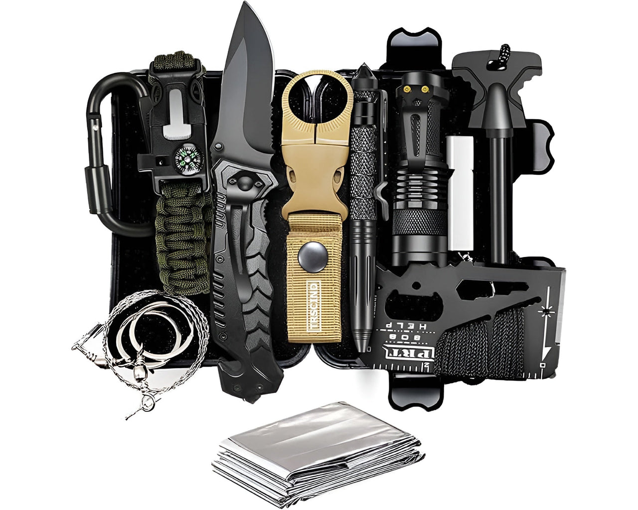 Emergency Survival Kit Camping Hiking Outdoor Tool Set 11in1