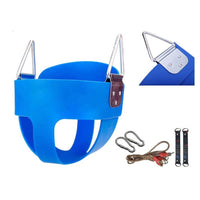 Thumbnail for Blue toddler swing with comfortable seat
