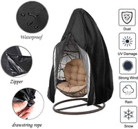 Thumbnail for Patio Hanging Egg Chair Cover Swing Chair Cover With Zip - The Shopsite