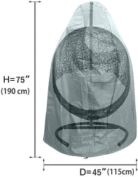 Thumbnail for Patio Hanging Egg Chair Cover Swing Chair Cover With Zip