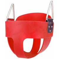 Thumbnail for Bucket swing seat red outdoor with accessories