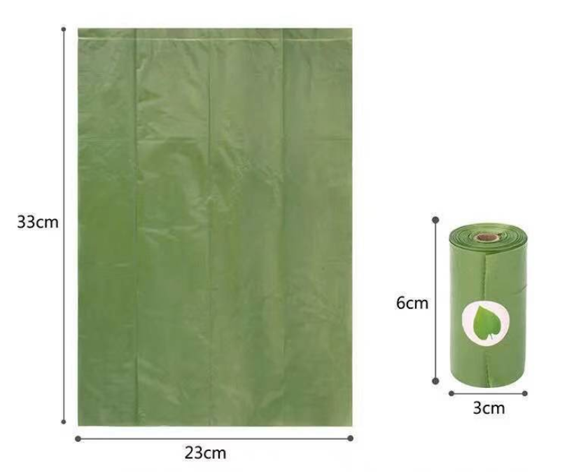 Dog poo bags packaging showing 8 rolls