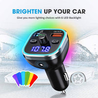 Thumbnail for Car Bluetooth Receiver FM Transmitter BT 5.0