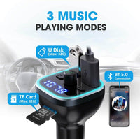 Thumbnail for Car Bluetooth Receiver FM Transmitter BT 5.0