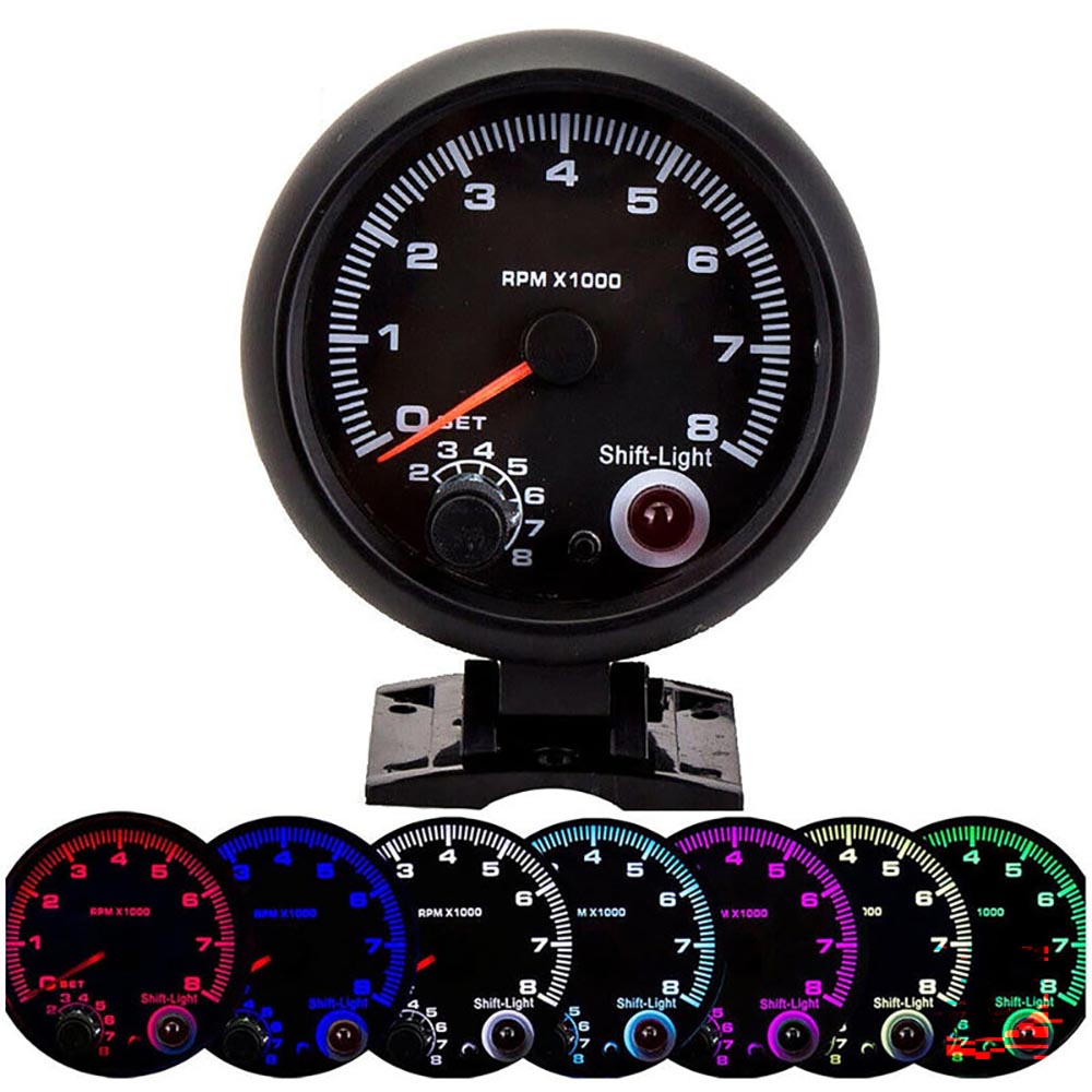 Tacho gauge side view showing plastic casing