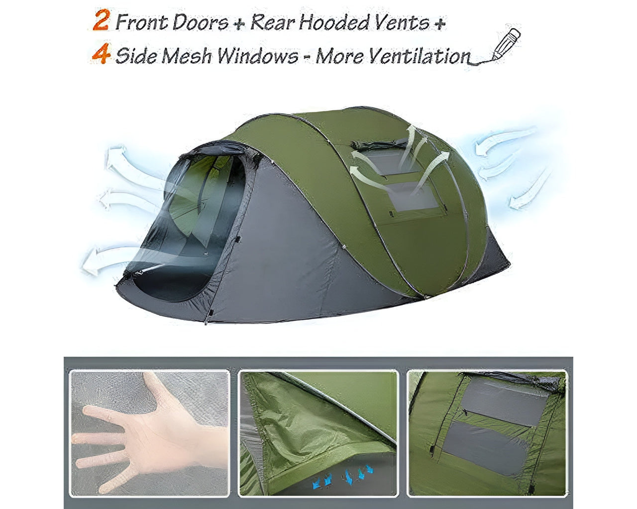 Camping Tent 2-3 Person Pop Up