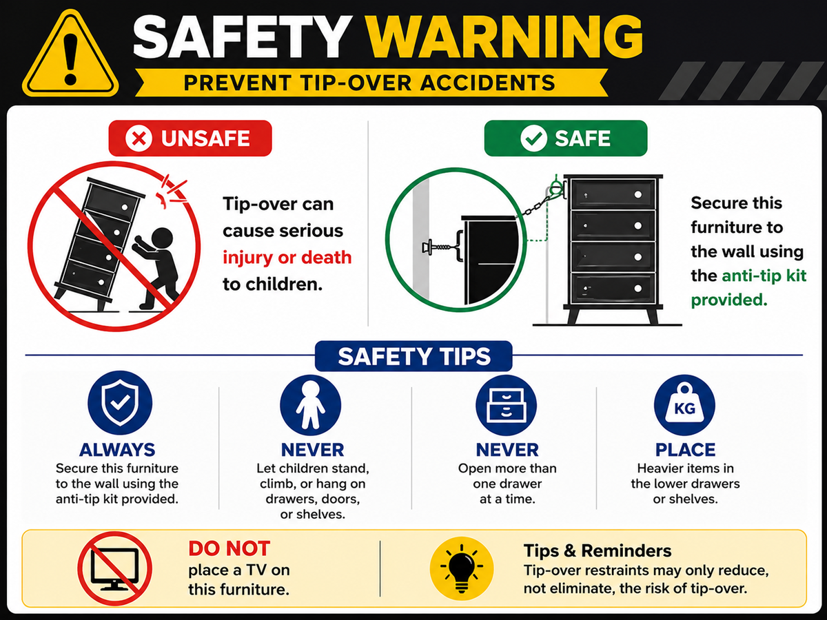 VASAGLE Side Table with Charging Station