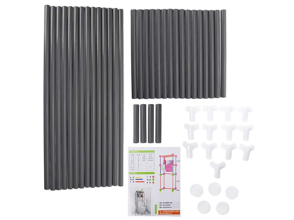 Bathroom shelf rack in laundry room over washing machine