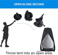 Thumbnail for Portable Camping Shower/Toilet Tent Black - The Shopsite