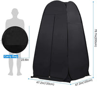 Thumbnail for Portable Camping Shower/Toilet Tent Black - The Shopsite