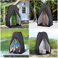 Thumbnail for Portable Camping Shower/Toilet Tent Black - The Shopsite