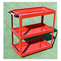 Thumbnail for Cart 3-Tier Parts Steel Trolley Storage Organizer Red - The Shopsite