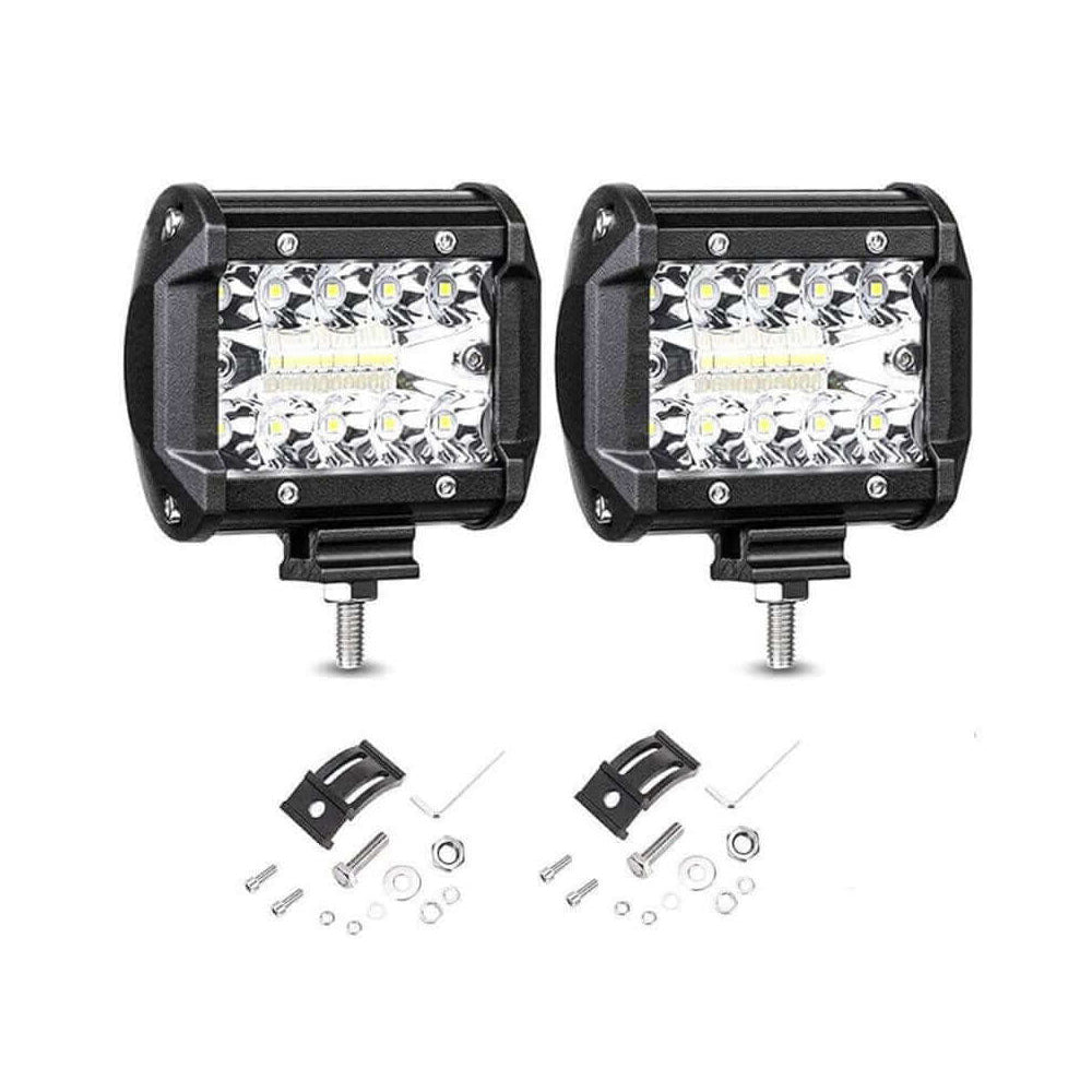 LED work lights installed on 4x4 vehicle