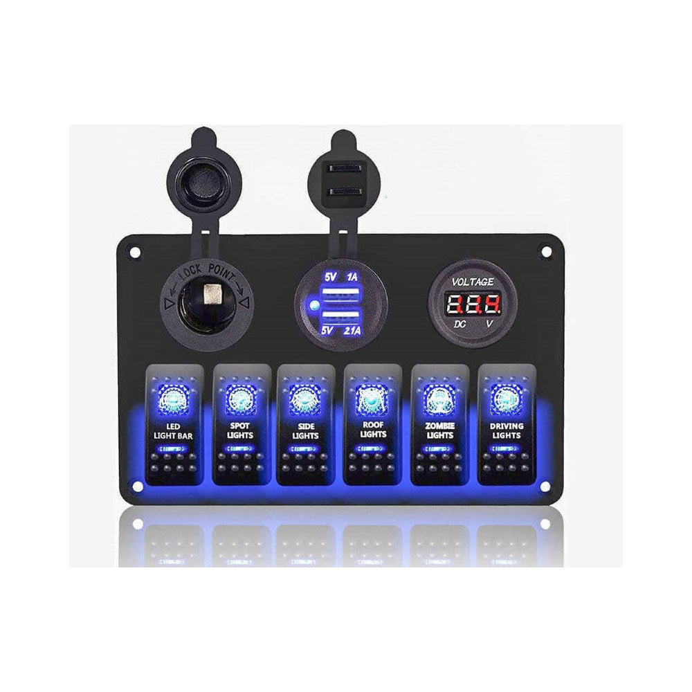 Rocker switch panel used in RV control system