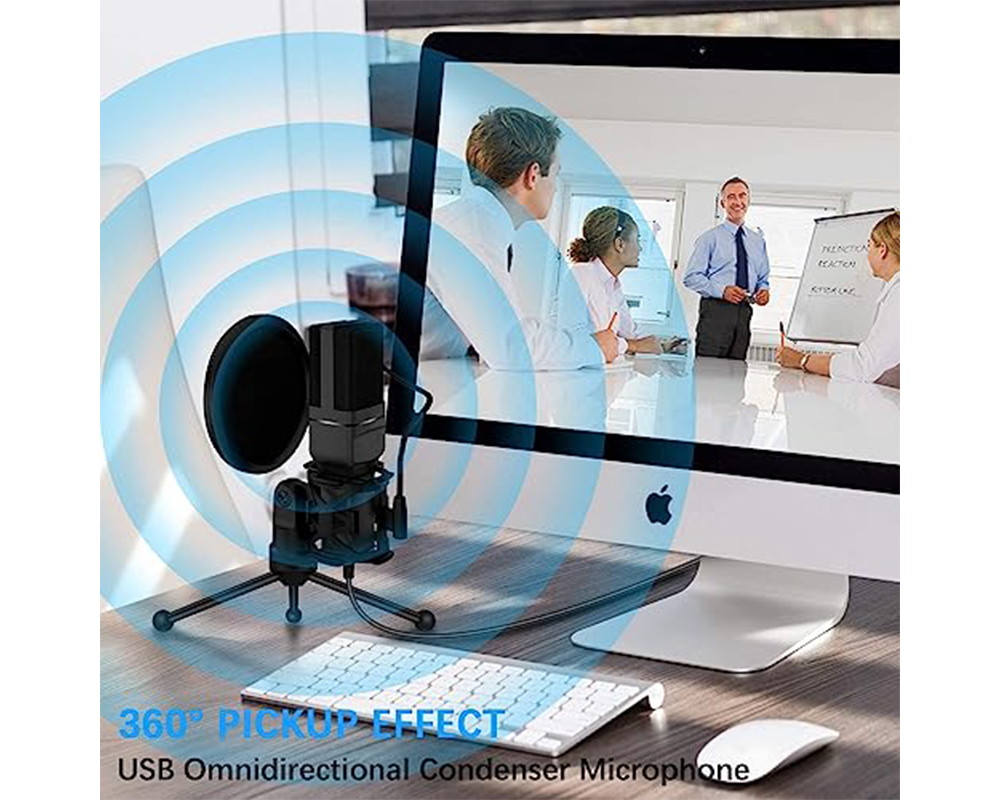 Usb Condensor USB Condenser Microphone Kit Black for PC Gaming – Homyspire