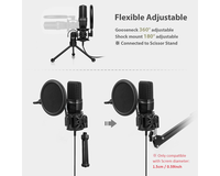 Thumbnail for USB Condenser Microphone – USB Condenser Microphone Kit for PC & Gaming