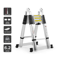 Thumbnail for Telescopic aluminium ladder fully extended to 62 metres