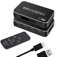 Thumbnail for HDMI splitter 4in1 front view with ports